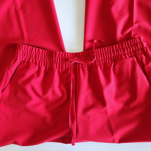 Lane Bryant Bright Red Elastic Waist Wide Leg Pants - Picture 4 of 8